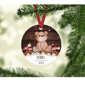 Baby’s first Christmas ornament, Personalized Christmas ornament gift for baby, cute ornaments for baby, custom holiday Christmas ornaments