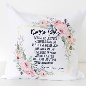 Personalized 'I Hugged This Pillow' Gift, Sentimental Pillow For Grandma
