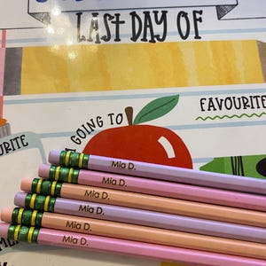 pencils, personalized pencils, engraved pencils, back to school supplies, engraved name pencils, pencils for kids, laser engraved,