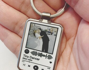 Playlist keychain, song keychain, wedding song keychain, Spotify keychain
