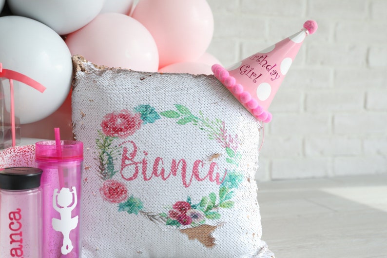 tween best selling items teen girl room decor rose gold sequin pillow reversible unicorn baby shower gift personalized unicorn pillow