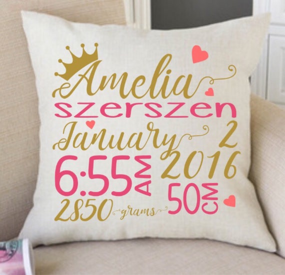 Baby Pillow Personalisd Personalized Baby Pillow Custom Baby Etsy