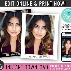 Rose Gold Frame | Acting Headshot Template | 8x10 Headshot Template | Actor Headshot Design | Professional Headshots Template