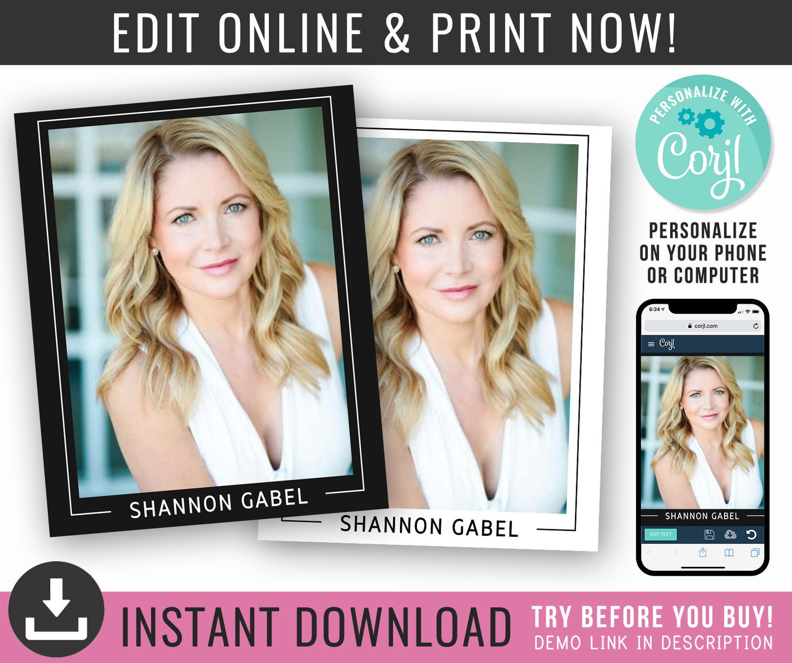 Acting Headshot Template 8x10 Headshot Template Actor Etsy