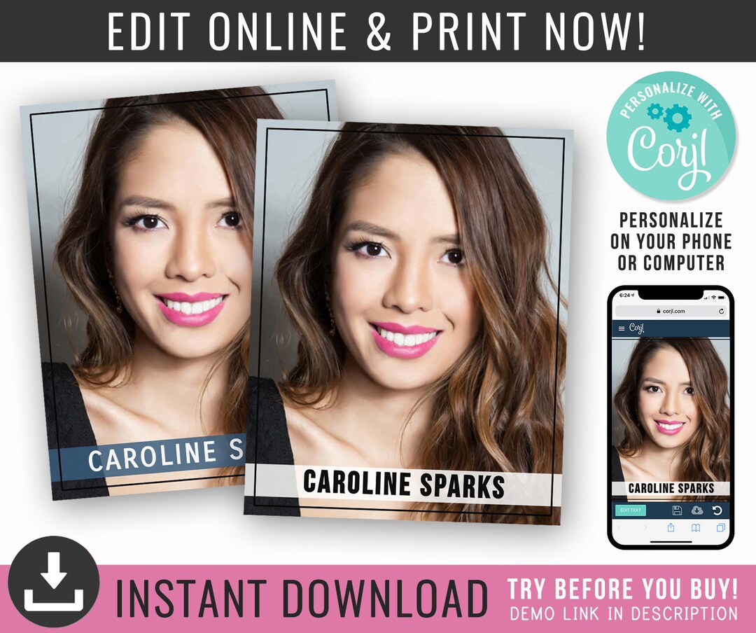 Acting Headshot Template 8x10 Headshot Template Actor Headshot Design