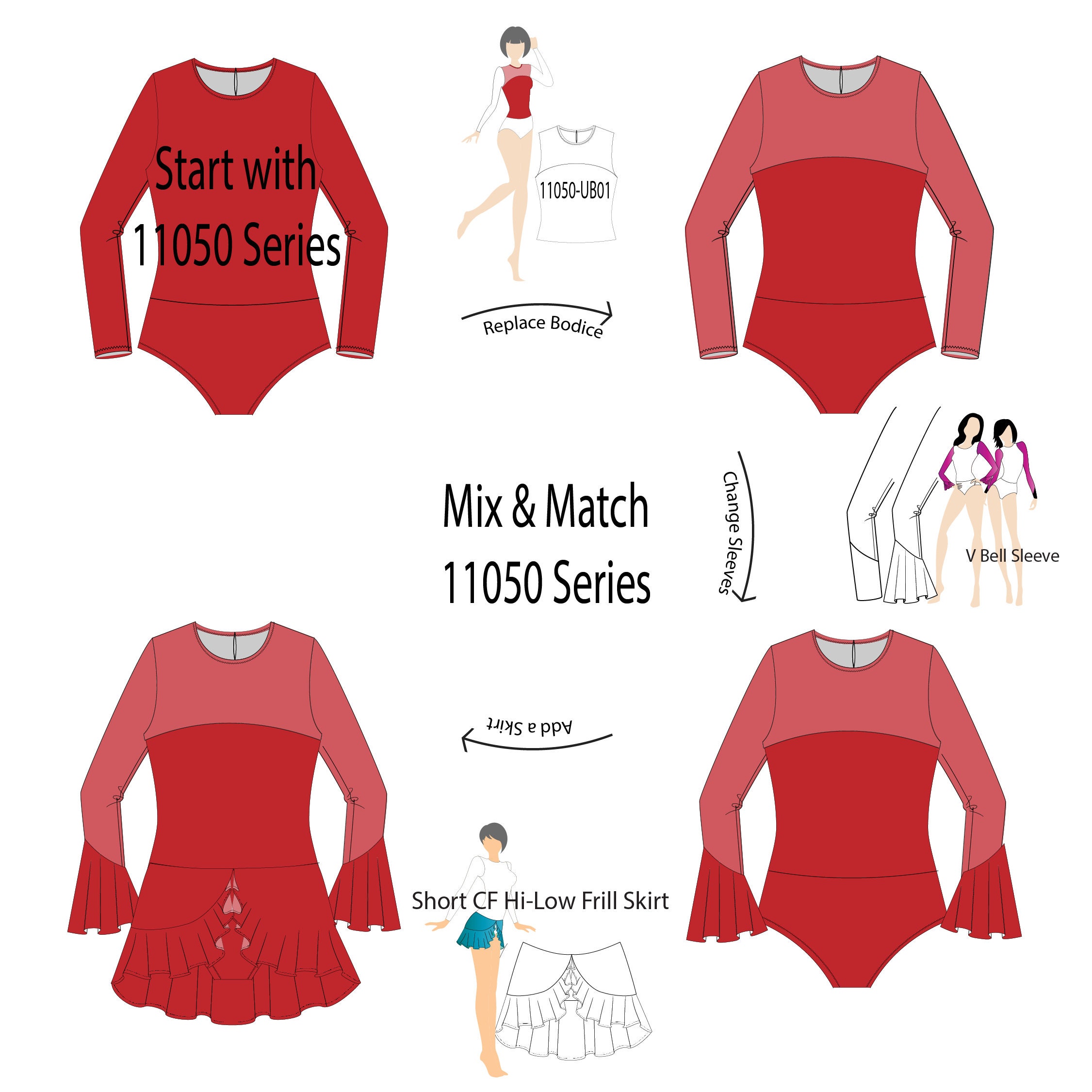 11050C Children Base Leotard Pattern Etsy