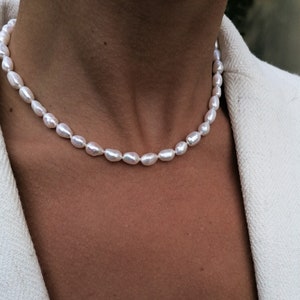 Baroque Pearl Necklace: Modern Freshwater Pearl Strand, Silk Knotted