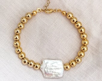 Square pearl bracelet