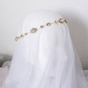 Bridal crystal hair vine, rhinestone wedding hairpiece, sparkly hair jewelry image 8