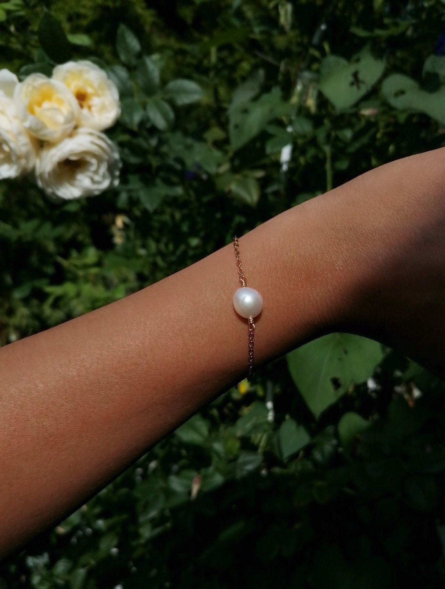 Silver Single Freshwater Cultured Pearl Bracelet. – Fine Basics