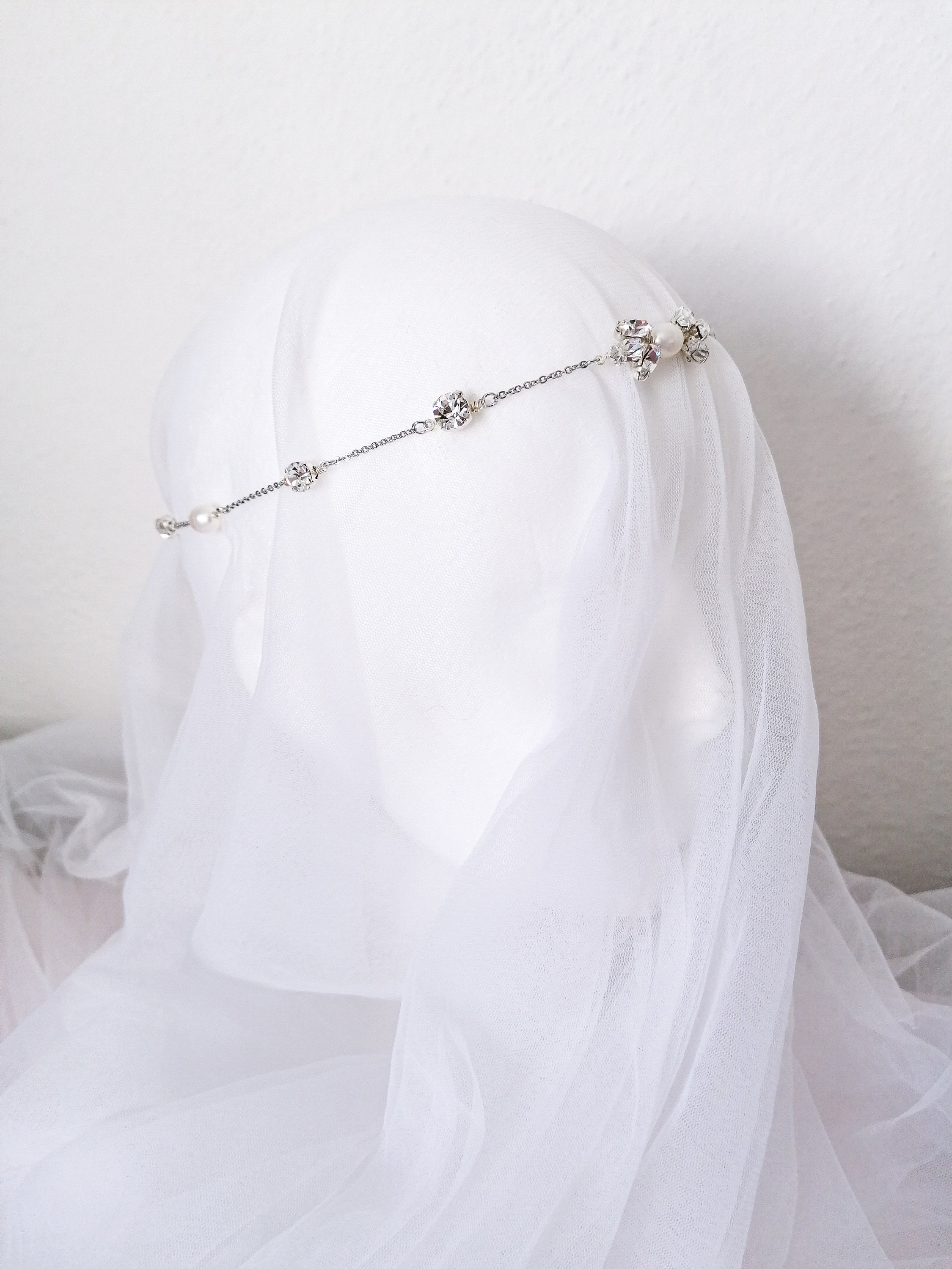 1 Pezzo Catena Per Capelli Da Sposa Con Decorazioni In