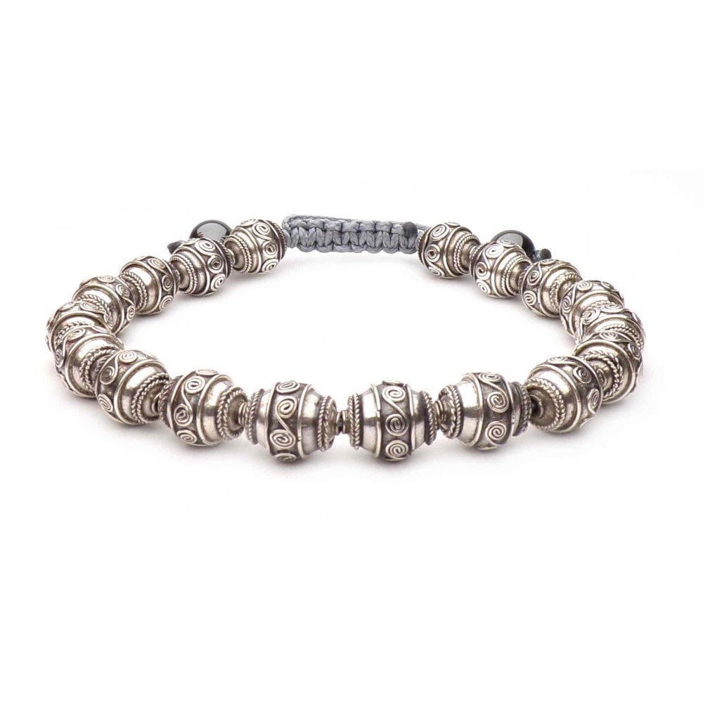 Balinese bracelet beaded silver