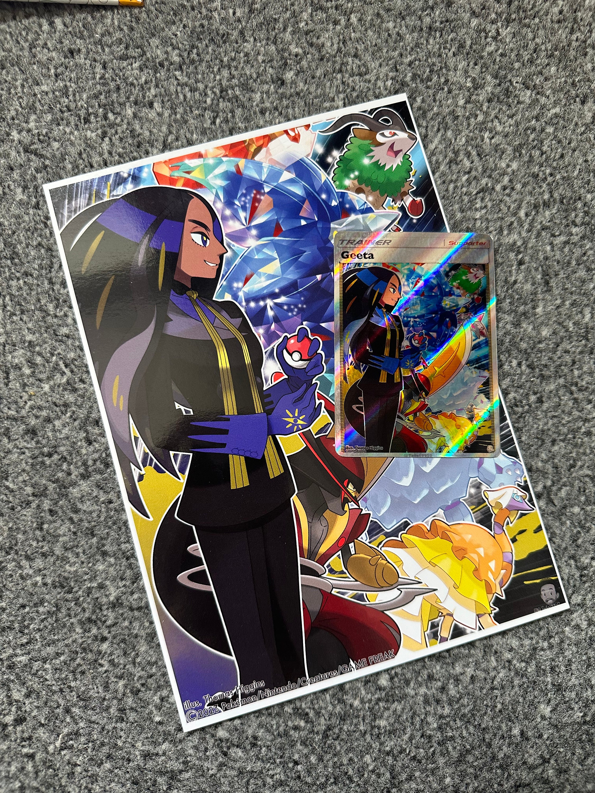 geeta pokemon card full art - 226/197 - Obsidian Flames - Special Illustration Rare variation to centering Geeta 218/197 Full Art Obsidian