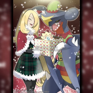 Cartão de Natal de Cynthia e Garchomp