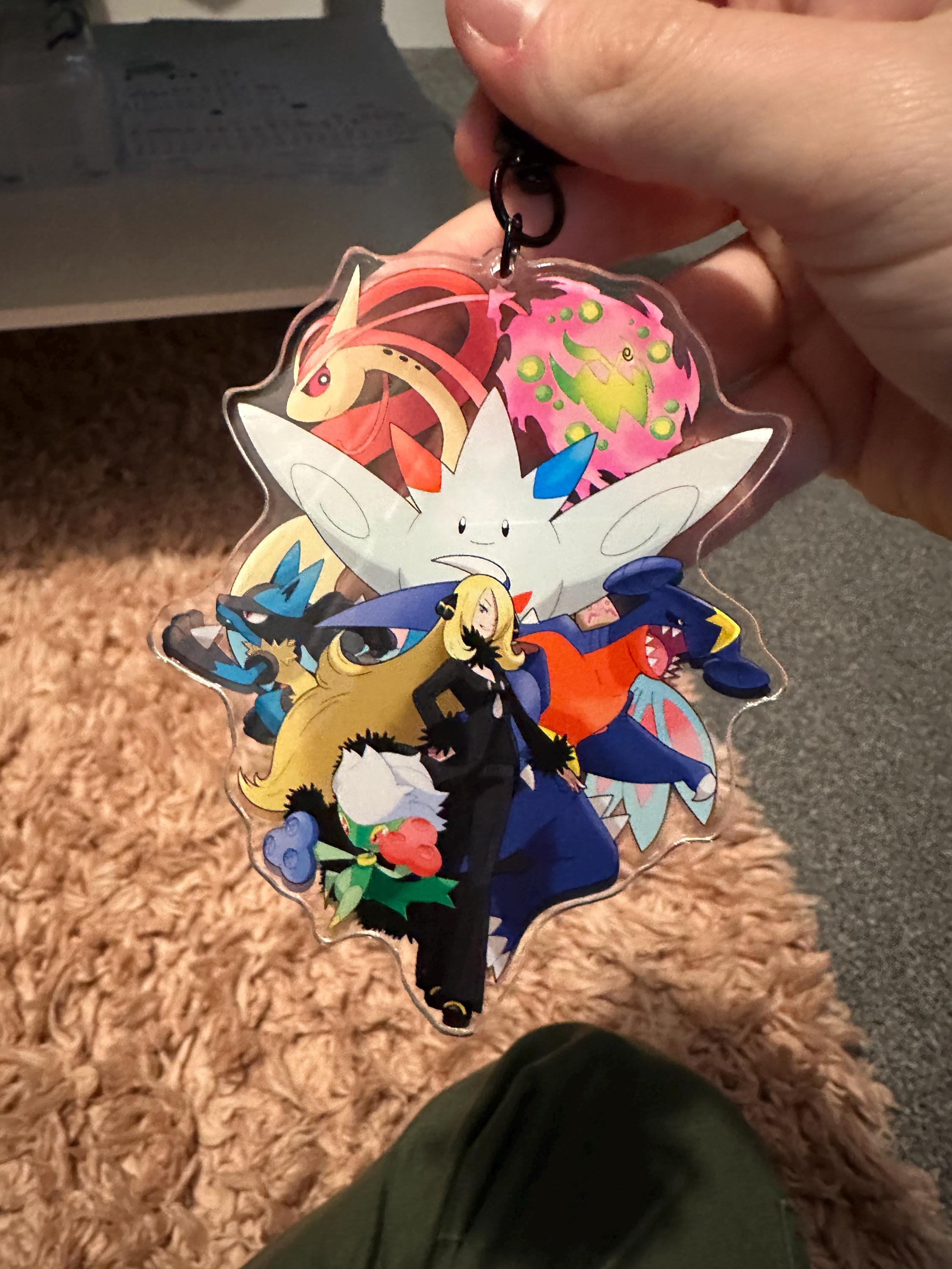 Champion Cynthia and Team Keychain - Etsy