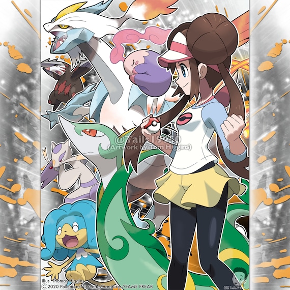 Pokemon Trainer Print Rosa Etsy
