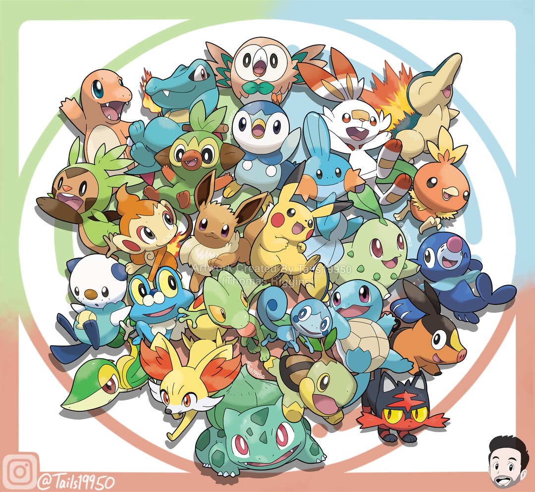The Starter Pokemon Etsy