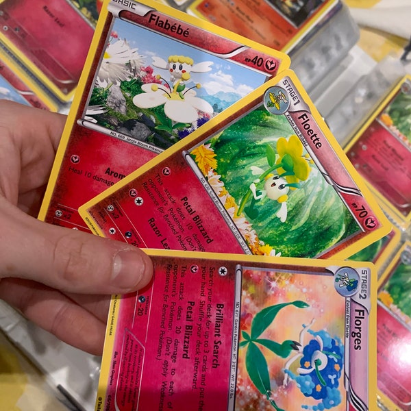 FAKE POKEMON CARD Printouts - the Flabebe family