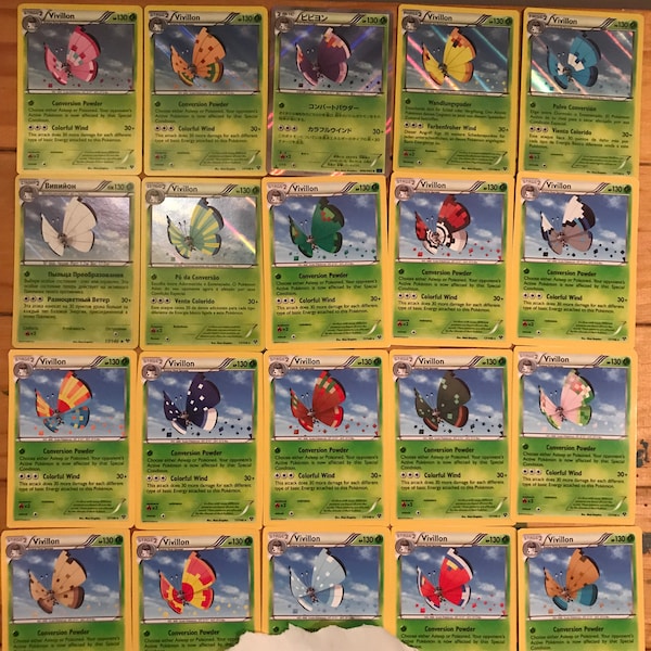 Vivillon All UNRELEASED Wing Patterns Printouts
