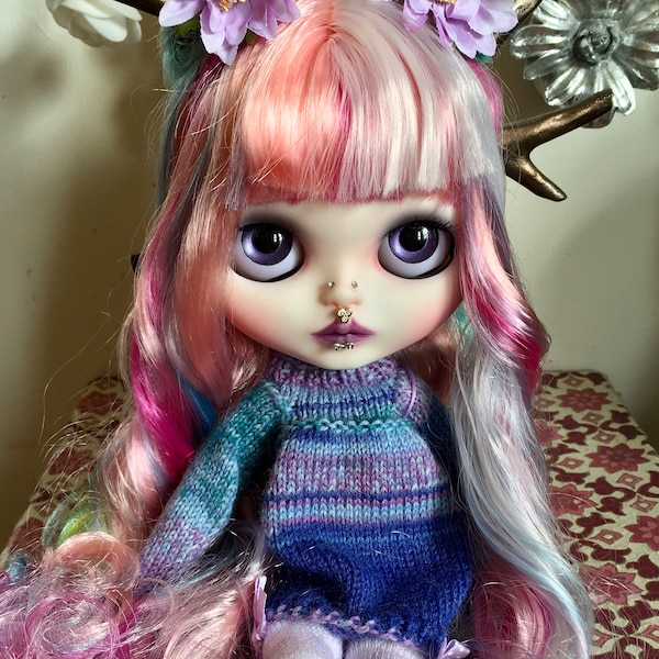 Custom Blythe Doll Factory OOAK “Zadie” by Dollypunk21 *Free Set of Extra Hands*