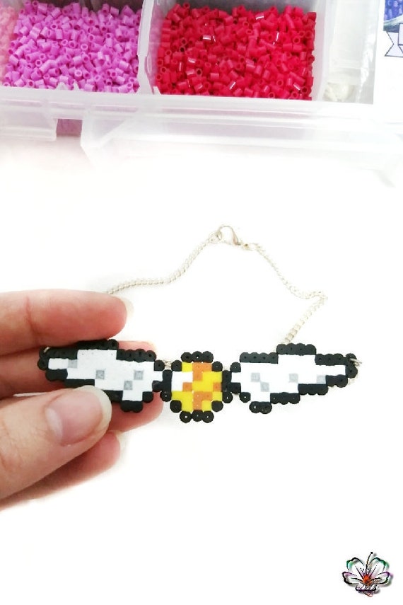 Harry Potter Vivid Gold Pixel Art Necklace