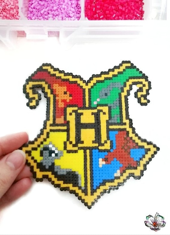 Crest Harry Potter Emblem Poudlard Pixel Art Hogwarts Harry Potter Deco