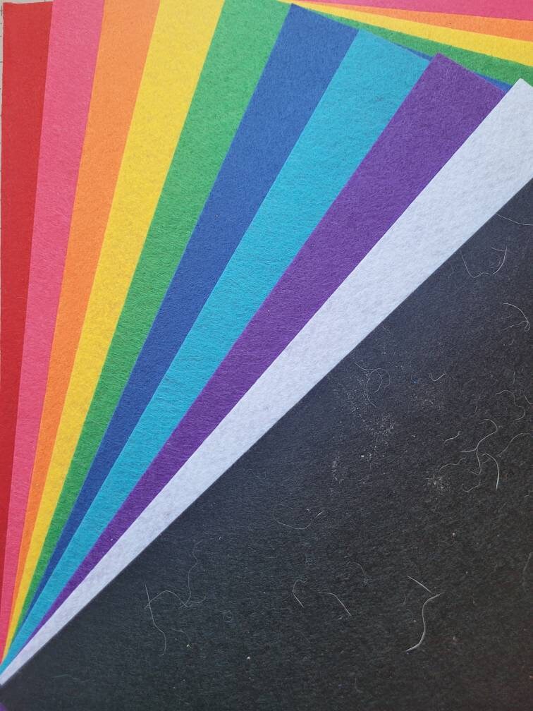 Felt Sheets12x12 Stiffened Felt Solid Print Felt Sheets Etsy