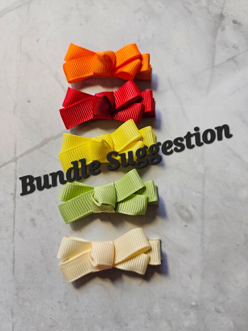 Choose Your Own Baby Bow Bundle, Velcro Baby Bow Bundle, Alligator Clip Bow Bundle image 6