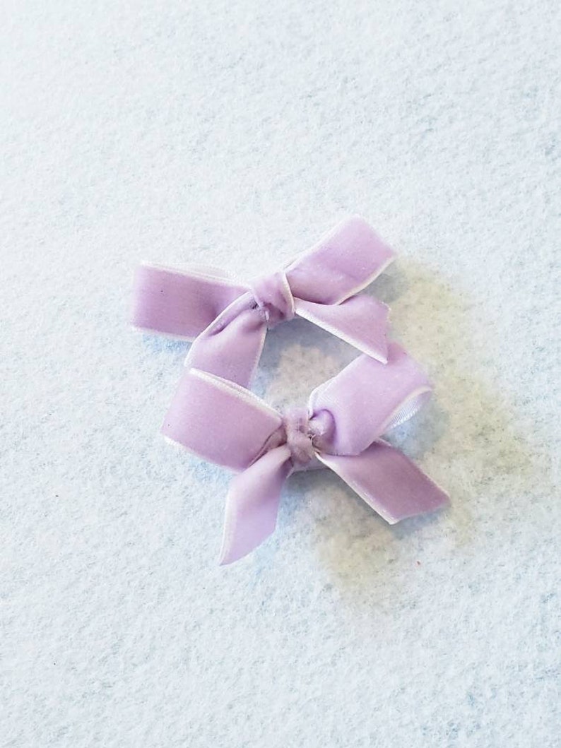 Pair of velvet Ribbon Hair Bows Sailor Hair Bow VELCRO® Etsy