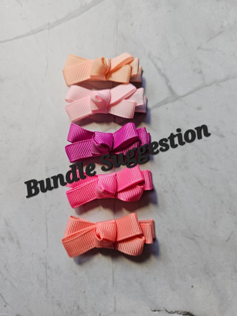 Choose Your Own Baby Bow Bundle, Velcro Baby Bow Bundle, Alligator Clip Bow Bundle image 5