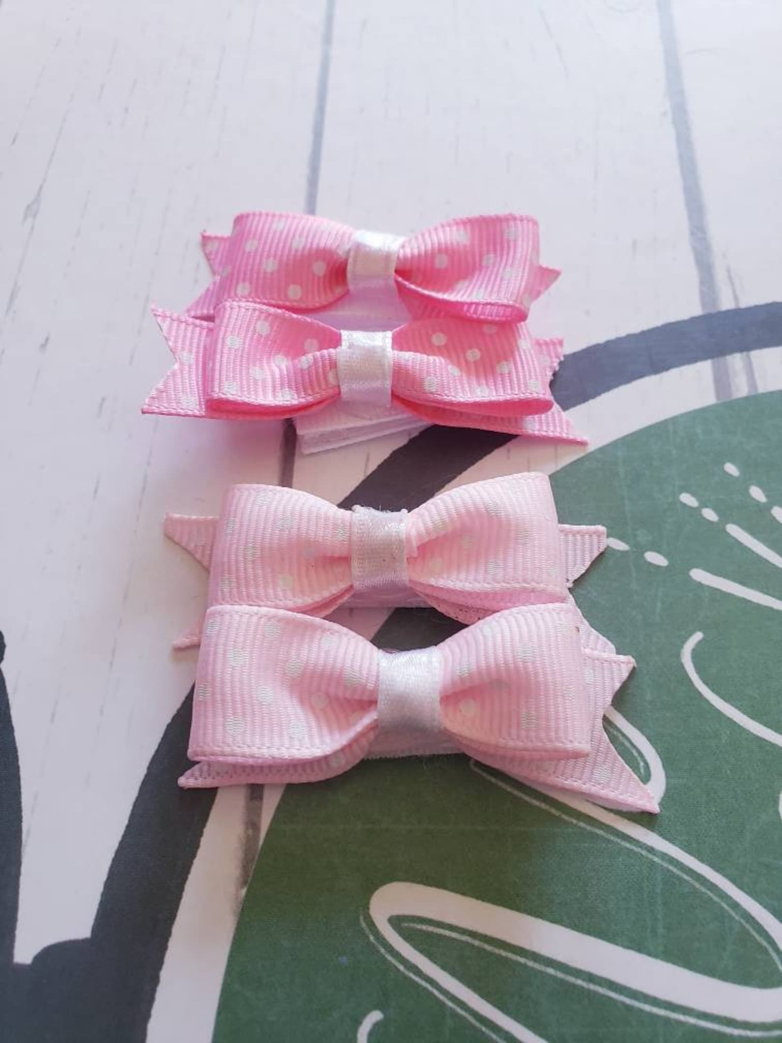 Pair of Infant Baby Bows with VELCRO® brand hook and loop Etsy