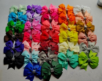 32pk Baby Bow Bundle, Pinwheel Bows Wholesale