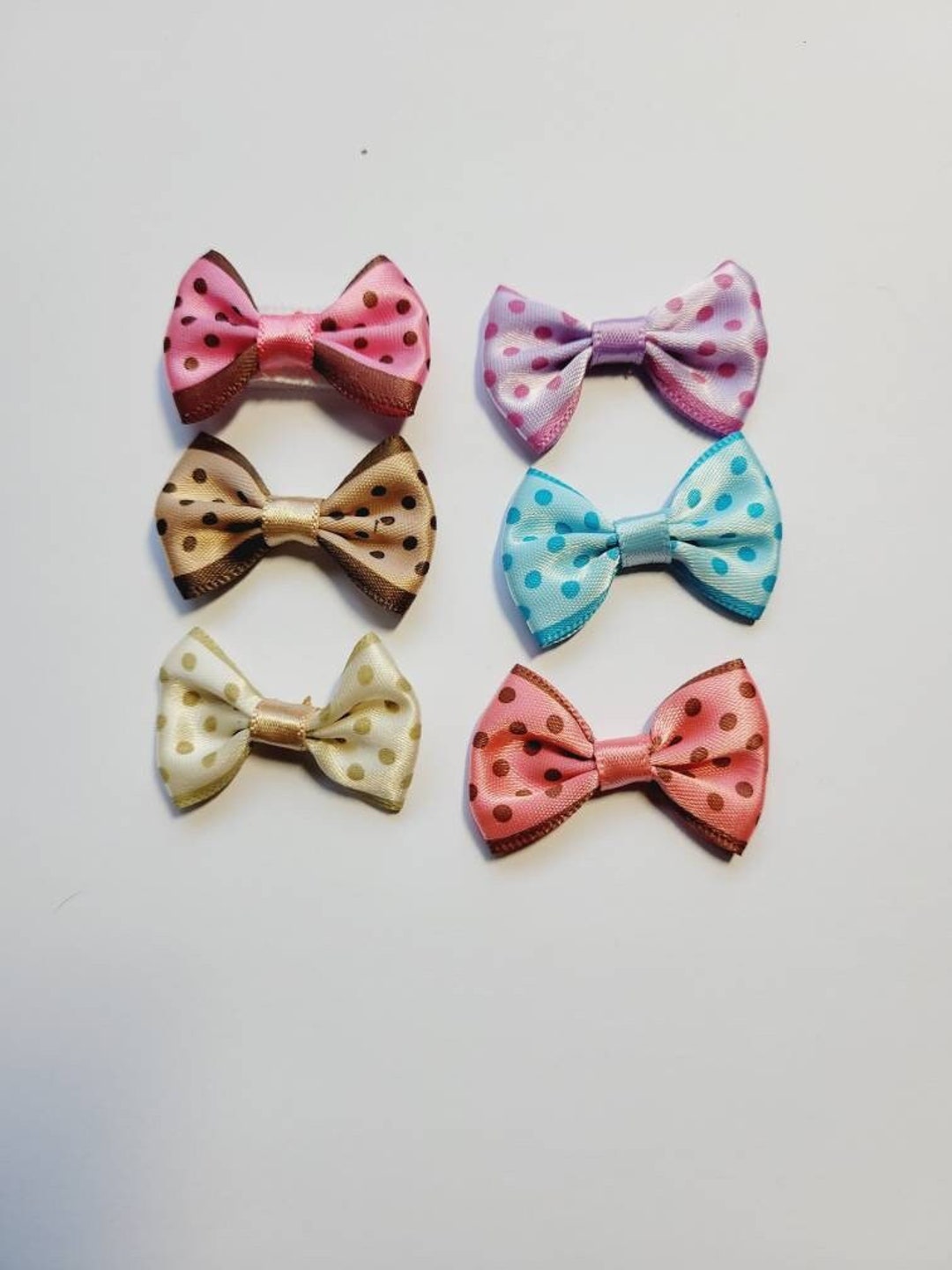 Set of 6 Velcro Baby Bows Bowtie Baby Hair Bows Baby Bows Etsy