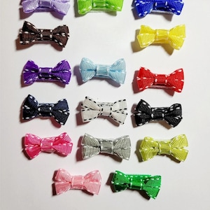 Infant Ribbon Hair Bows with VELCRO® Brand Hook and Loop Fastener | Baby Shower Gift