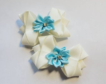 Pair of VELCRO® Baby Hair Bows, VELCRO® Bows, Baby Shower Gift