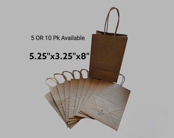Kraft Paper Gift Bags, 10pk Gift Bags, 5pk Gift Bags,