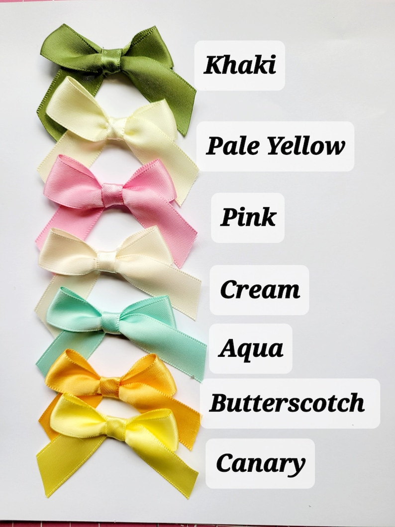 Satin Ribbon Bows With VELCRO® Brand Hook and Loop Fastener Barrette - Etsy
