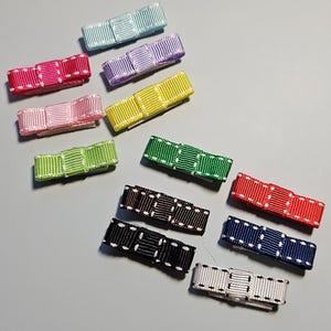 Baby Ribbon Hair Bows with VELCRO® Brand Hook and Loop Fastener | Infant Fine Hair image 1