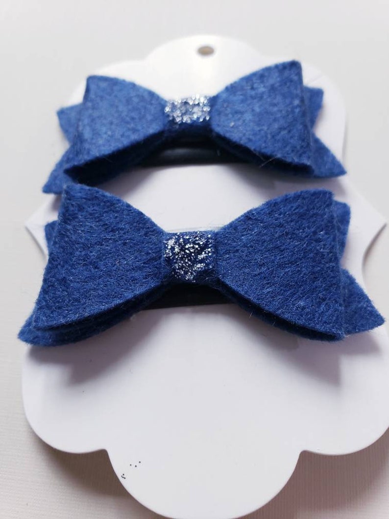 Felt Bows Felt Mini Latch Hair Bow Wispy Baby Bows for Fine Hair Baby Hair Bows Infant Snap Clip Bow Barrettes
