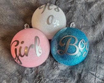 Gender Reveal Party Favor, Turn to Reveal Gender Ornament