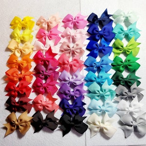 Choose Your Own Baby Bow Set, Mini Alligator Clip, Baby Girl Hair Bows, VELCRO® Brand Hook and Loop Fastener Bows