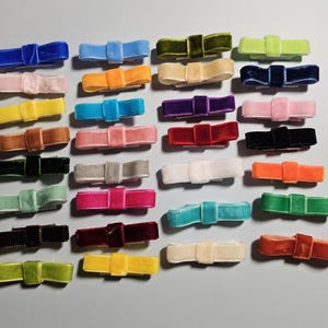 Velvet Baby Bows with VELCRO® Brand Fastener: Choose Your Colors