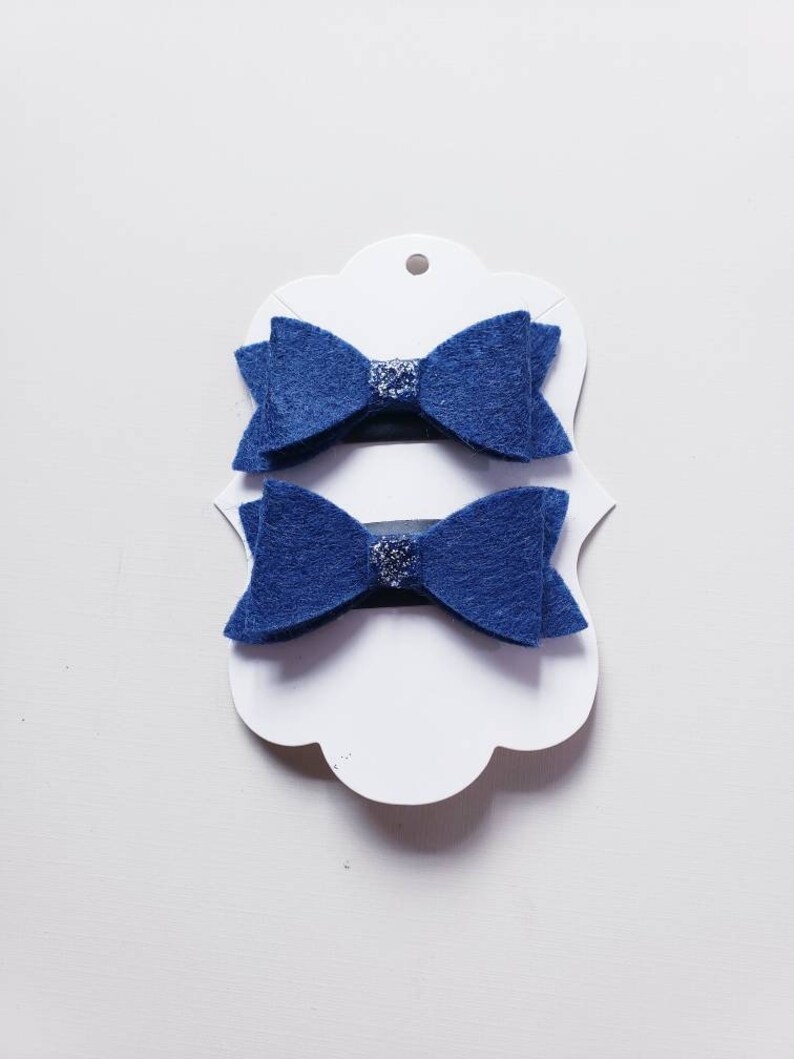 Felt Bows Felt Mini Latch Hair Bow Wispy Baby Bows for Fine Hair Baby Hair Bows Infant Snap Clip Bow Barrettes