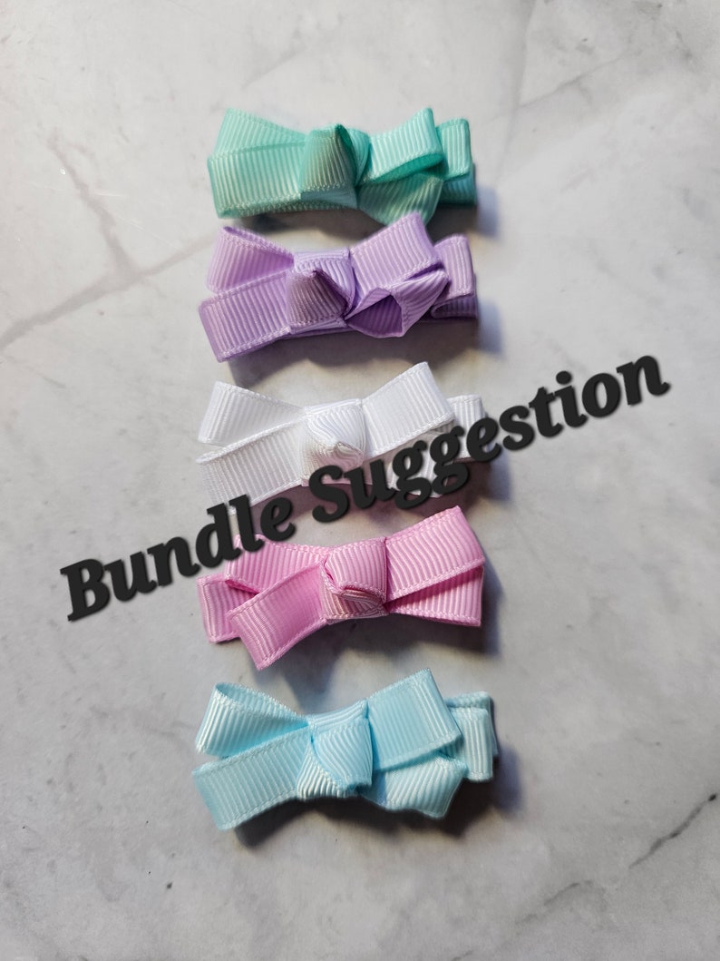 Choose Your Own Baby Bow Bundle, Velcro Baby Bow Bundle, Alligator Clip Bow Bundle image 7