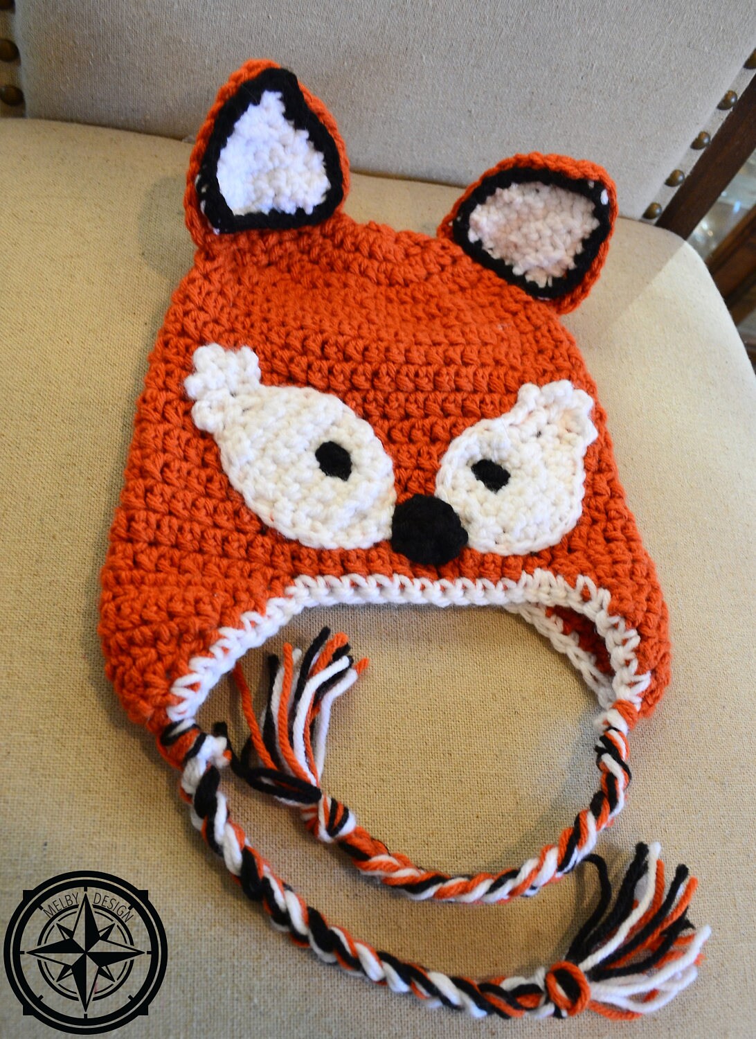 Fox Hat Knit woodland animal handmade critter stocking cap Etsy