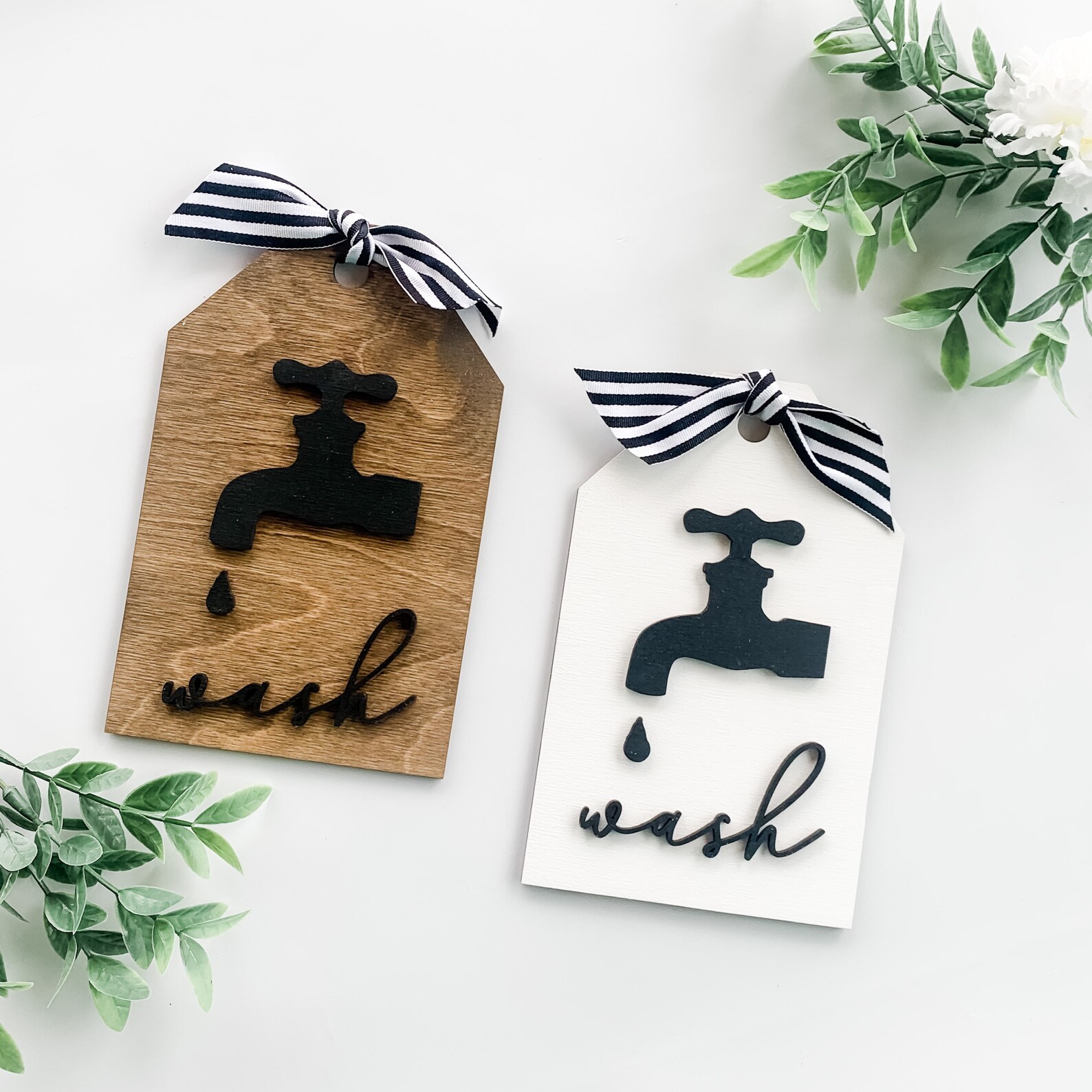 Wash Tag Bathroom Decor Tag 3D Bathroom Tiered Tray Sign - Etsy