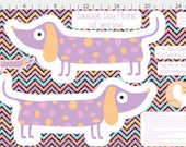 Dachshund pillow fabric, Cut and Sew DOG, Basset Hound plushies panel, diy Sausage dog plush, plushies pattern, DIY kids sewing craft