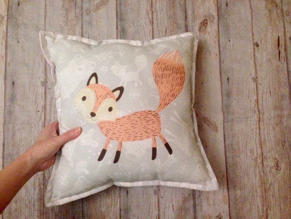 Fox Fabric Panel Fox Cushion Panel Cute Woodland Fabric Diy Etsy