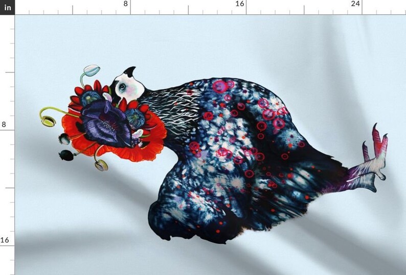 cushion pillow fabric POPPY flower chick kids craft easy sew plushies Cut and sew panel CHICKEN fabric panel rooster cock fabric