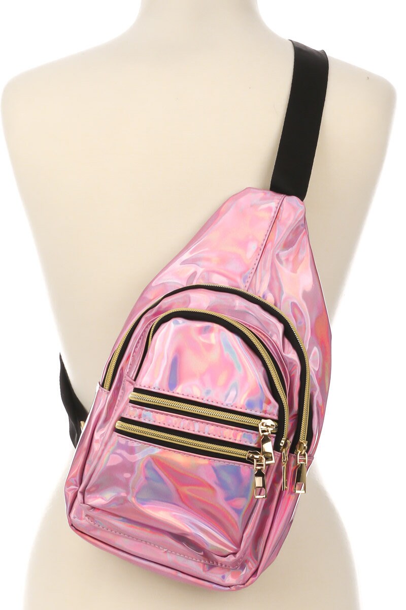 pink gold backpack